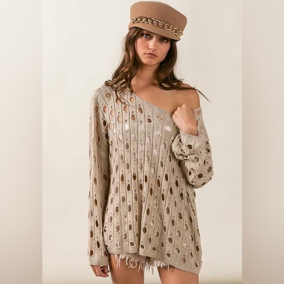 Hollow Out Knit Top - Picture 3 of 5